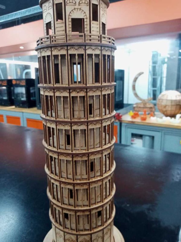 Laser Cut Leaning Tower Of Pisa