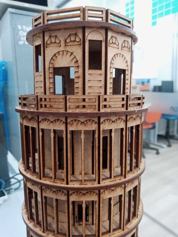 Laser Cut Leaning Tower Of Pisa