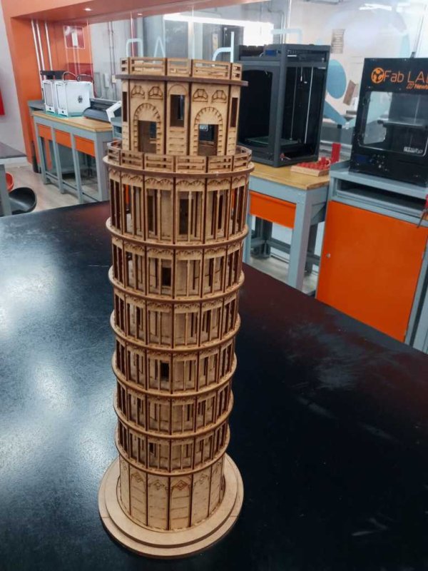 Laser Cut Leaning Tower Of Pisa