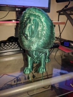 Hairy Lion With Brim 3D Printer Model