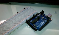 Arduino Uno + Breadboard Mount 3D Printer Model