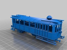 Steam Rail Wagon GANZ – 1903 / BDZ Series 200 / HO Scale 1:87 3D Printer Model