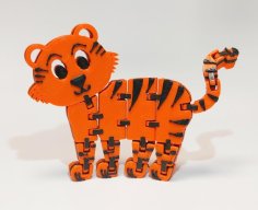 Flexi Articulated Tiger 3D Printer Model