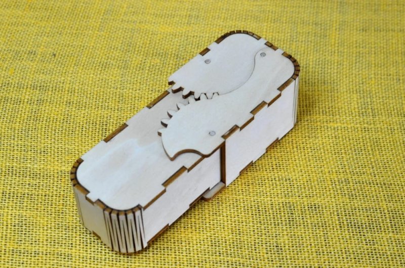 Laser Cut Geared Glasses Box SVG File