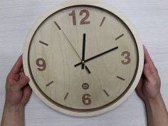 Laser Cut Wooden Wall Clock DXF File