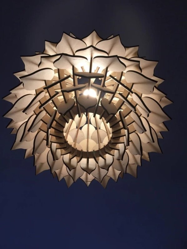 Laser Cut Wooden Pineapple Lamp