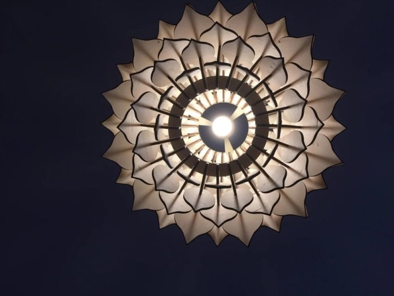 Laser Cut Wooden Pineapple Lamp