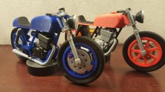 Cafe Racer Twin Motorcycle 3D Printer Model