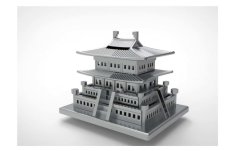 Korean Traditional Architecture Coin Bank 3D Printer Model