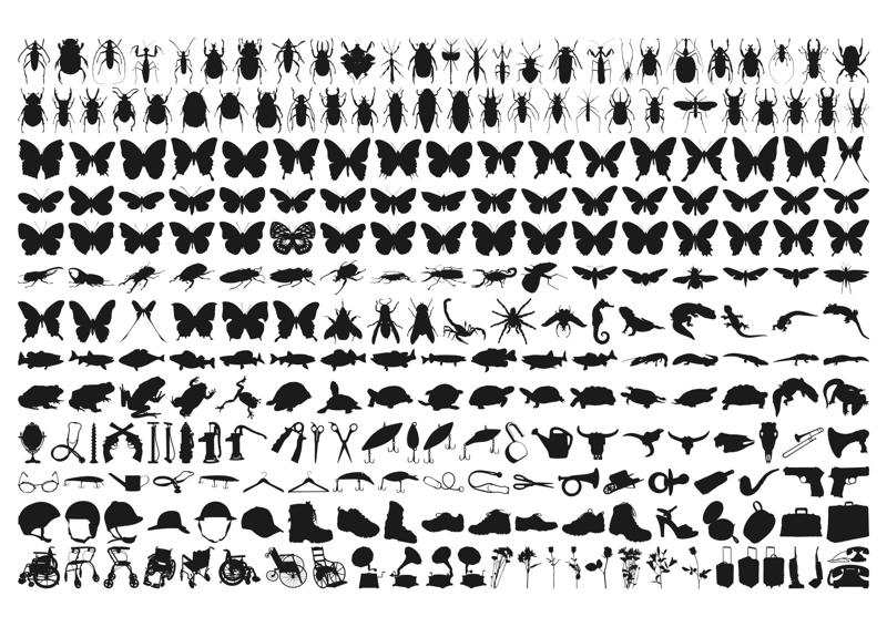 Insekten-Silhouette-Vektorgrafiken