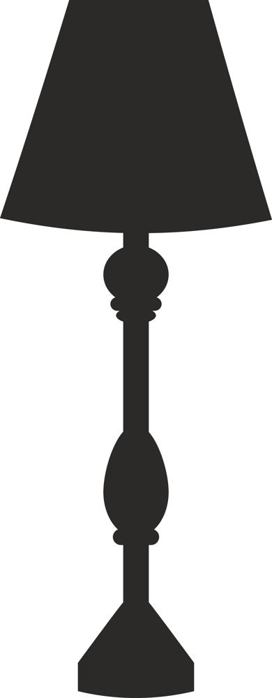Lampe-Silhouette-Vektor-dxf-Datei