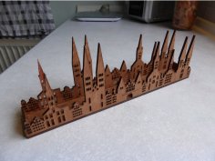Skyline from Lübeck as Tealight dxf File