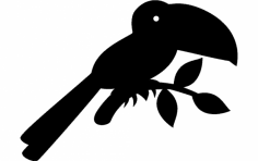 Toucan Silhouette vector dxf File