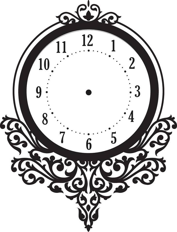 Reloj floral arte vectorial imagen jpg