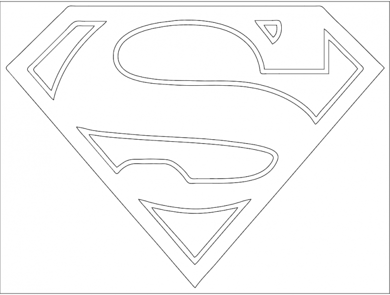 Логотип Супермена в формате dxf