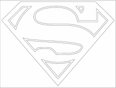 Süpermen Logosu dxf Dosyası