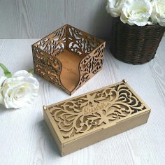 Laser Cut Box And Napkin Holder