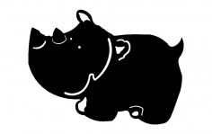 Hippo Cartoon dxf File
