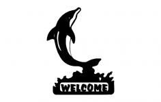 Archivo dxf de bienvenida de delfines