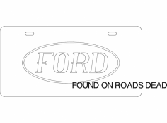 Arquivo dxf da placa Ford
