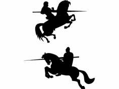 Knight On Horse dxf File