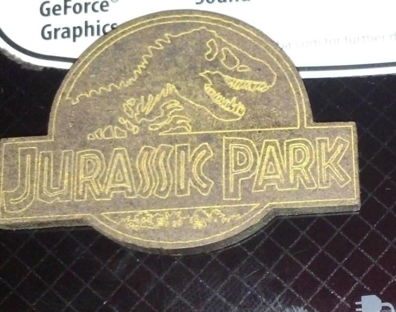 Laser Cut Jurassic Park Badges Free Vector Download - 3axis.co