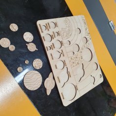 Laser Cut Solar System