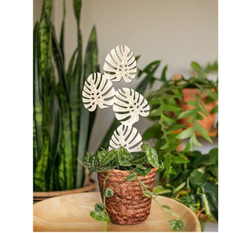 Laser Cut Monstera Leaf Plant Trellis Climbing Monstera Plant Pot Trellis