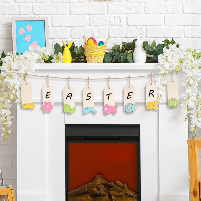 Laser Cut Easter Basket Name Tags – Bunny Rabbit Carrot Egg Wooden Gift Tags