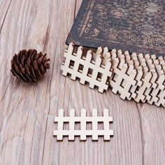 Laser Cut Wooden Fence Shapes for DIY Crafts Miniature Decor Unfinished Wood Cutouts for Painting