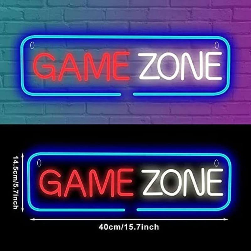 Laser Cut Game Zone Neon Sign Game Room Neon Light
