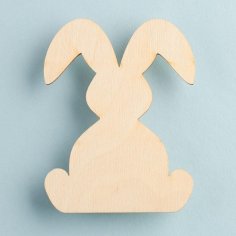 Laser Cut Unfinished Wood Floppy Eared Bunny Rabbit Cutout