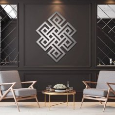 Laser Cut Eternal Knot Wall decoration, Celtic Wall Art
