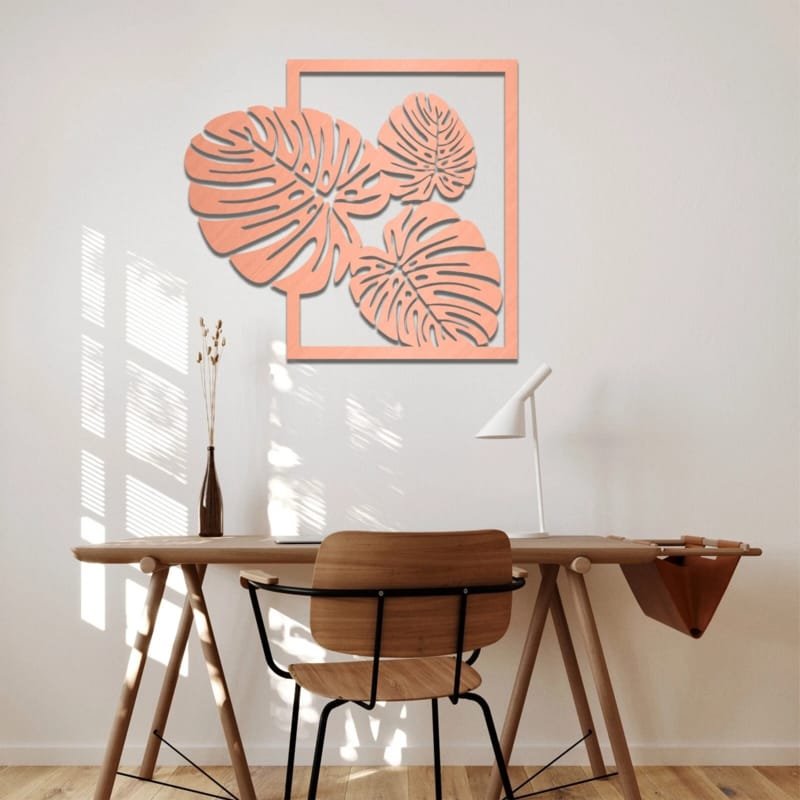 Laser Cut Monstera Leaf Wooden Wall Art Bold Tropical Modern Hanging Decor