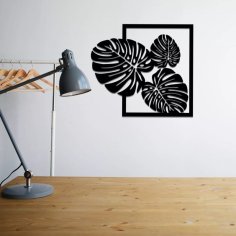 Laser Cut Monstera Leaf Wooden Wall Art Bold Tropical Modern Hanging Decor