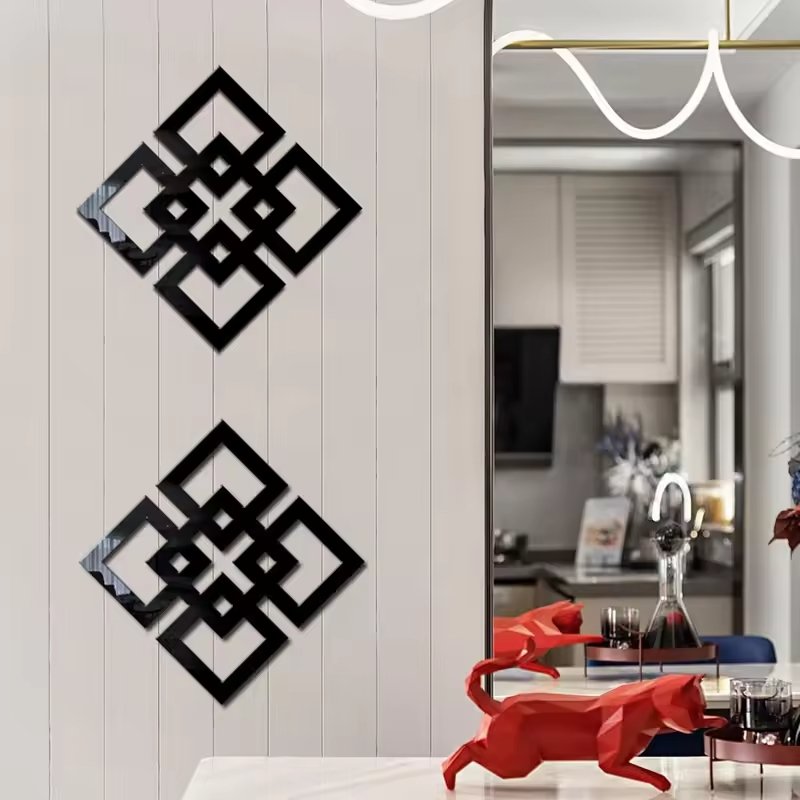 Laser Cut diamond-shaped Mirror Acrylic Decorative Wall Decor
