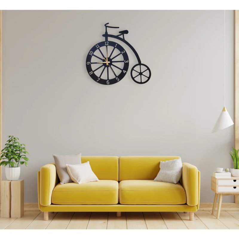 Laser Cut Bicycle Wall Clock