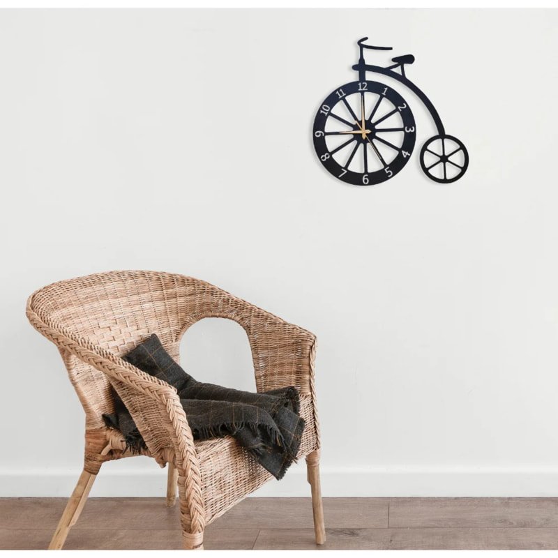 Laser Cut Bicycle Wall Clock