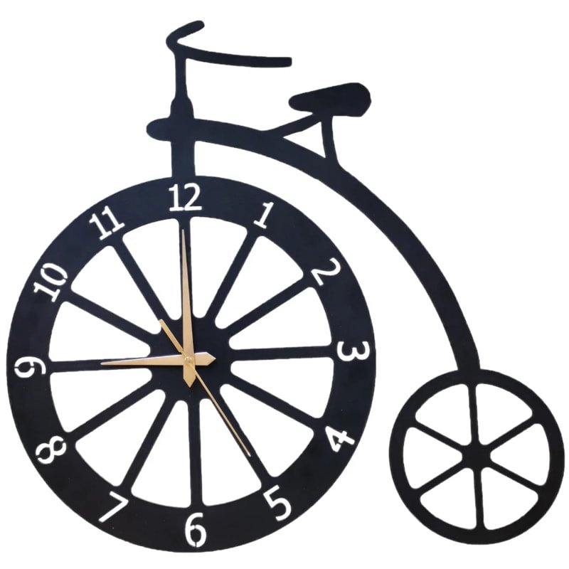 Laser Cut Bicycle Wall Clock