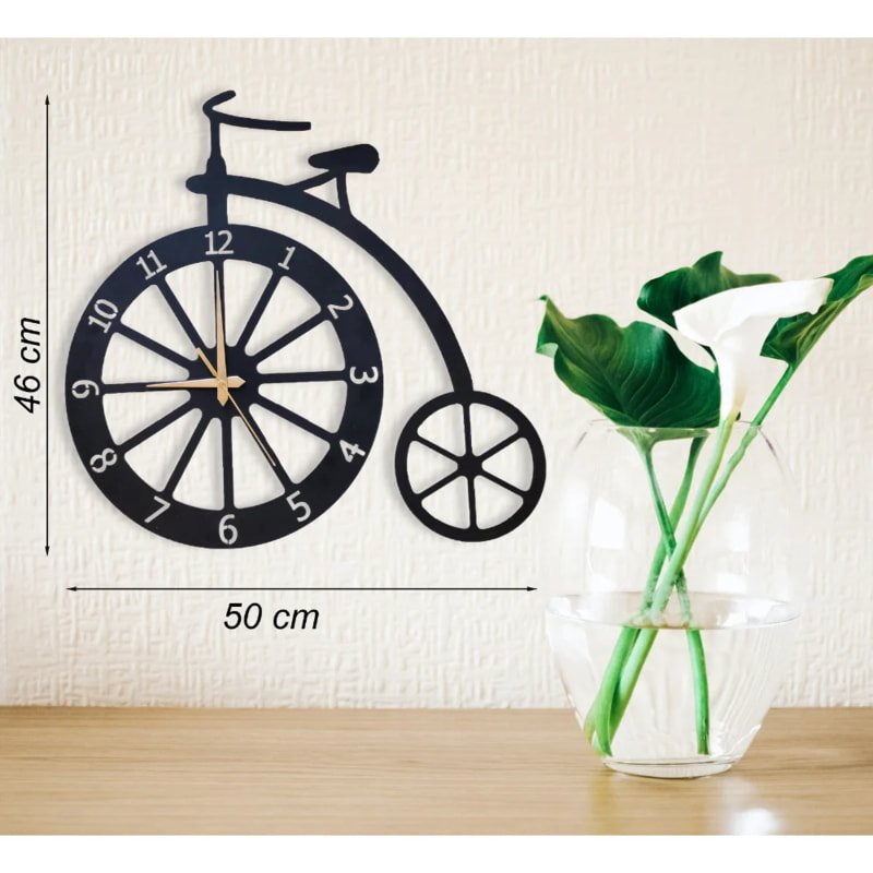 Laser Cut Bicycle Wall Clock