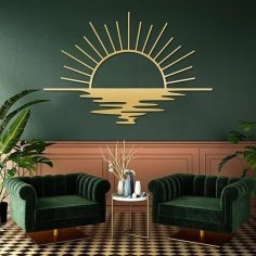Laser Cut Sun Wall Decor