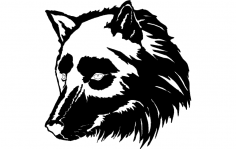 Fichier dxf visage de loup