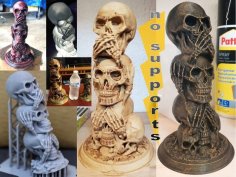 Skull – The Three Wise Skulls 3D Printer Model