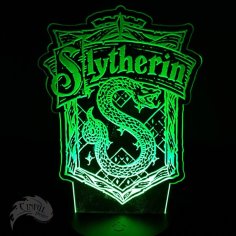 Laser Cut Slytherin House Crest – LED Lamp Plate