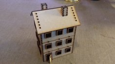 Laser Cut Modular 28 Mm Brick House With Three Floors