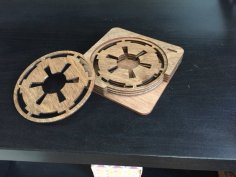 Laser Cut Star Wars Empire Logo Coasters