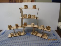 Laser Cut Miniature Table Top Shelving Display Case Very Customizable Stackable