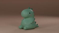 Chubby Dinosaur 3D Printer Model