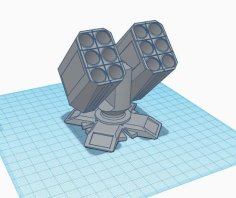 Missile Turret Pen Holder – Gridfinity Compatible 3D Printer Model