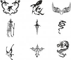 Vector Totem Tattoos Free Vector